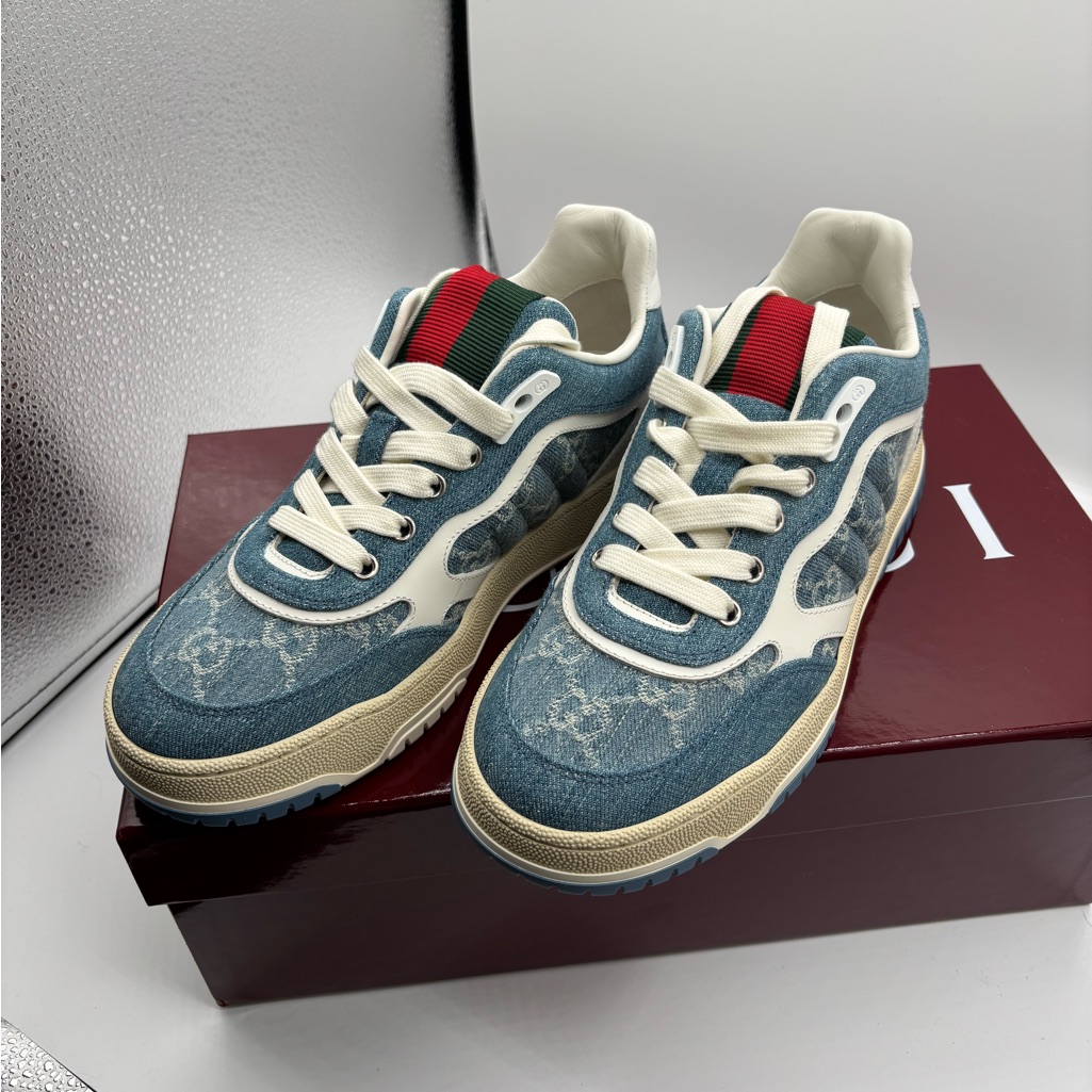 Stylish Blue And White Sneakers